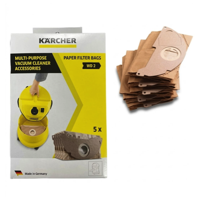 Karcher WD3 Paper Filter Bags 5PC/PACK 6.959-130.0